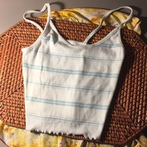Women’s white, cropped tank top